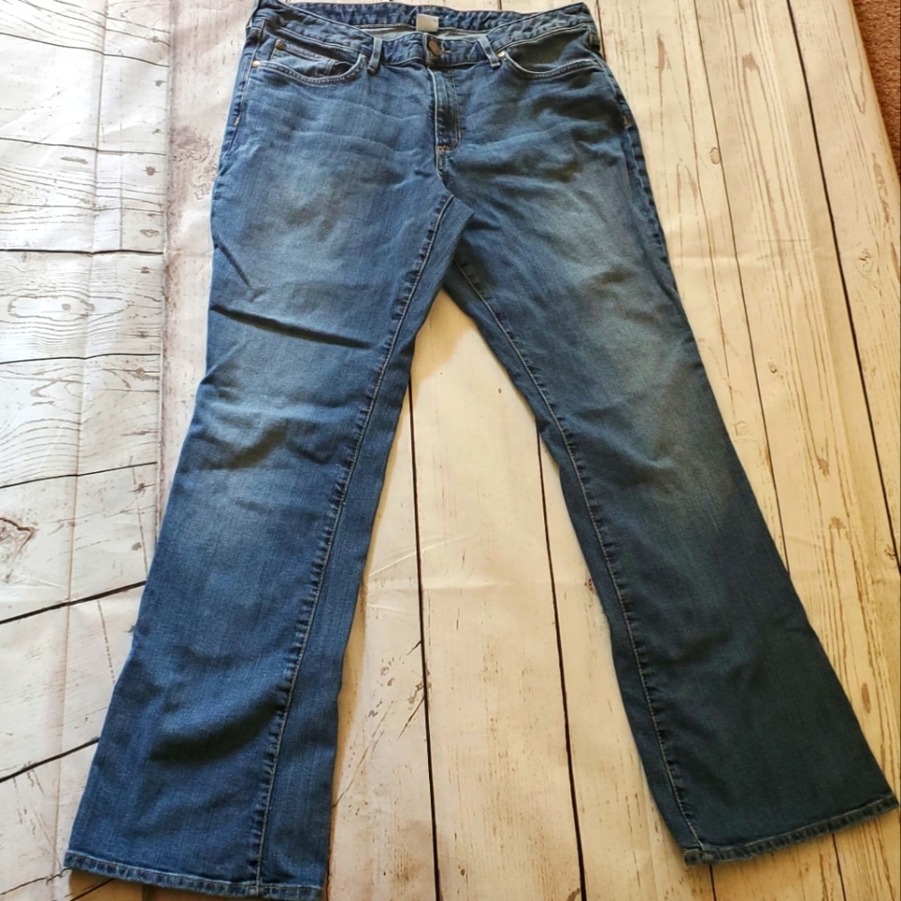 Eddie Bauer signature curvy boot cut jeans blue 12